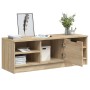 Mueble de TV madera contrachapada color roble 102x35,5x36,5 cm