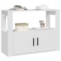 Aparador de madera contrachapada blanco 80x30x60 cm