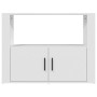 Aparador de madera contrachapada blanco 80x30x60 cm