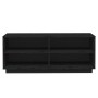 Armario zapatero de madera maciza de pino negro 110x34x45 cm de vidaXL, Zapateros y organizadores de calzado - Ref: Foro24-81...