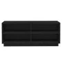 Schuhschrank aus massivem schwarzem Kiefernholz, 110 x 34 x 45 cm von vidaXL, Schuhregale und Schuhorganisatoren - Ref: Foro2...