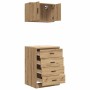 Armarios 2 uds para garaje madera ingeniería artesanal roble