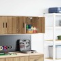Armario de pared para garaje madera ingeniería artesanal roble
