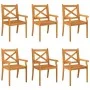 Garten-Esszimmerstühle, 6 Stück, massives Akazienholz von vidaXL, Gartenstühle - Ref: Foro24-3098661, Preis: 424,24 €, Rabatt: %