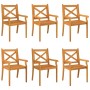 Garten-Esszimmerstühle, 6 Stück, massives Akazienholz von vidaXL, Gartenstühle - Ref: Foro24-3098661, Preis: 429,40 €, Rabatt: %