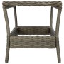 Set muebles de jardín 3 pzas y cojines ratán sintético marrón