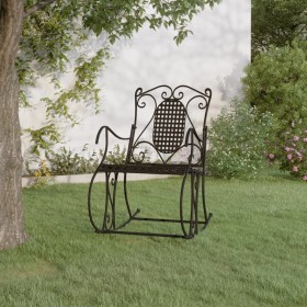 Black steel rocking bench 84 cm by vidaXL, garden benches - Ref: Foro24-318830, Price: 143,34 €, Discount: %