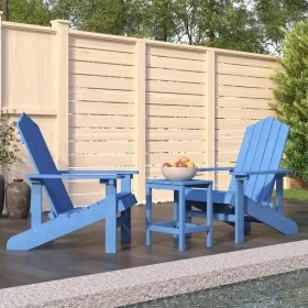 Adirondack Gartenstühle mit aquamarinblauem HDPE Tisch von vidaXL, Gartenstühle - Ref: Foro24-3095707, Preis: 388,29 €, Rabat...
