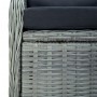 Juego de comedor de jardín 7 piezas ratán sintético gris claro