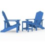 Adirondack Gartenstühle mit aquamarinblauem HDPE Tisch von vidaXL, Gartenstühle - Ref: Foro24-3095707, Preis: 387,89 €, Rabat...