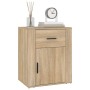 Mesita de noche madera contrachapada roble sonoma 50x36x60 cm
