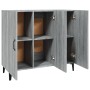 Aparador de madera de ingeniería gris Sonoma 90x34x80 cm