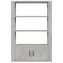 Aparador de madera contrachapada gris hormigón 80x30x119,5 cm