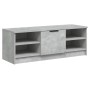 Mueble de TV madera contrachapada gris hormigón 102x35,5x36,5cm