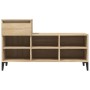 Mueble zapatero madera contrachapada roble Sonoma 102x36x60 cm