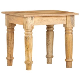 Mesa auxiliar de madera maciza de mango 43x43x40 cm