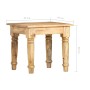 Mesa auxiliar de madera maciza de mango 43x43x40 cm