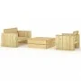 Gartenmöbel-Set 3-teilig aus imprägniertem massivem Kiefernholz von vidaXL, Gartensets - Ref: Foro24-3096638, Preis: 471,65 €...