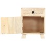 Mesita de noche de madera maciza de mango 40x30x50 cm