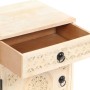 Mesita de noche de madera maciza de mango 40x30x50 cm