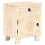 Mesita de noche de madera maciza de mango 40x30x50 cm