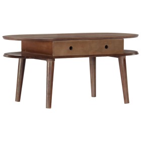Mesa de centro de madera maciza de acacia 100x50x46 cm