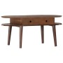 Mesa de centro de madera maciza de acacia 100x50x46 cm