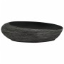 Lavabo sobre encimera ovalado cerámica gris y negro 59x40x14 cm