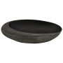 Lavabo sobre encimera ovalado cerámica gris y negro 59x40x14 cm