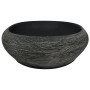Lavabo sobre encimera ovalado cerámica gris y negro 59x40x14 cm