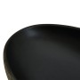 Lavabo sobre encimera ovalado cerámica gris y negro 59x40x14 cm