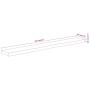 Estante pared rectangular madera acacia borde vivo 160x20x3,8cm