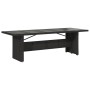 Set de mesa y sillas de jardín 9 pzas y cojines ratán PE negro
