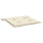 Cojines de silla de jardín 2 uds tela Oxford crema 40x40x4 cm