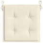 Cojines de silla de jardín 2 uds tela Oxford crema 40x40x4 cm