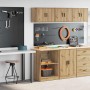 Armarios 2 uds para garaje madera ingeniería artesanal roble