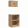 Armarios 2 uds para garaje madera ingeniería artesanal roble