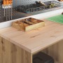 Armarios 2 uds para garaje madera ingeniería artesanal roble