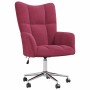 Sillón de relax de terciopelo rojo vino tinto