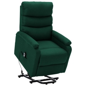 Sillón elevable tela verde oscuro
