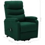 Sillón elevable tela verde oscuro
