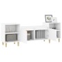 Mueble para TV madera contrachapada blanco 160x35x55 cm