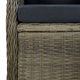 Juego de comedor de jardín 5 piezas ratán sintético marrón