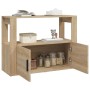 Aparador madera contrachapada color roble Sonoma 80x30x60 cm