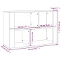 Aparador de madera contrachapada blanco 80x30x54 cm