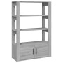 Aparador de madera contrachapada gris Sonoma 80x30x119,5 cm