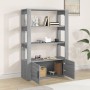 Aparador de madera contrachapada gris Sonoma 80x30x119,5 cm