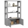 Aparador de madera contrachapada gris Sonoma 80x30x119,5 cm