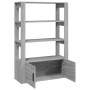Aparador de madera contrachapada gris Sonoma 80x30x119,5 cm