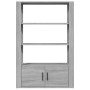 Aparador de madera contrachapada gris Sonoma 80x30x119,5 cm